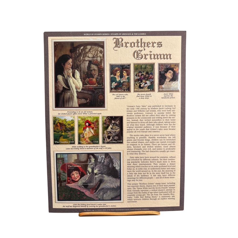Brothers Grimm World of Stamps Grenada The Gambia Postal Commemorative Society